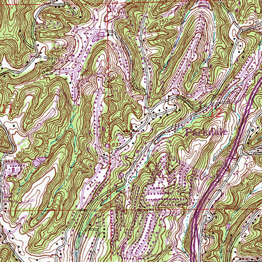 Topographic Map of Village of Parkdale, MO