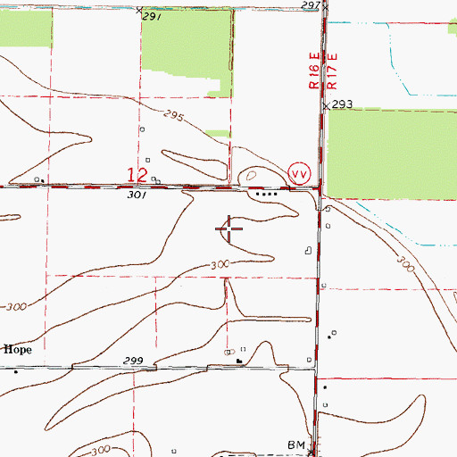 Topographic Map of Village of Pinhook, MO