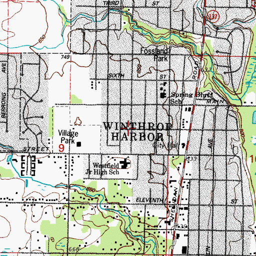Topographic Map of Village of Winthrop Harbor, IL