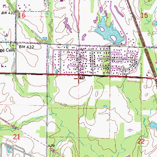 Topographic Map of West Marion Election Precinct, IL