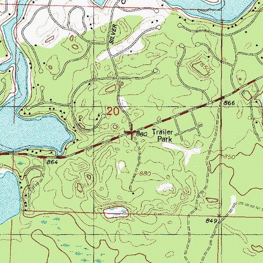 Topographic Map of Legend Lake, WI