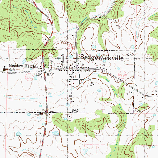 Topographic Map of Village of Sedgewickville, MO