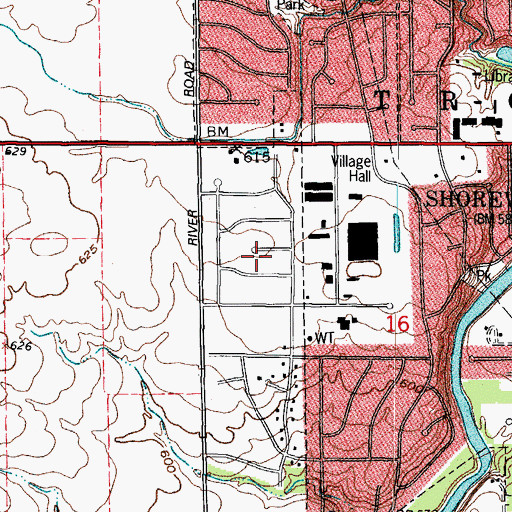 Topographic Map of Village of Shorewood, IL