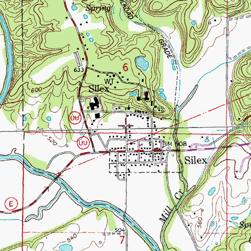 Topographic Map of Village of Silex, MO