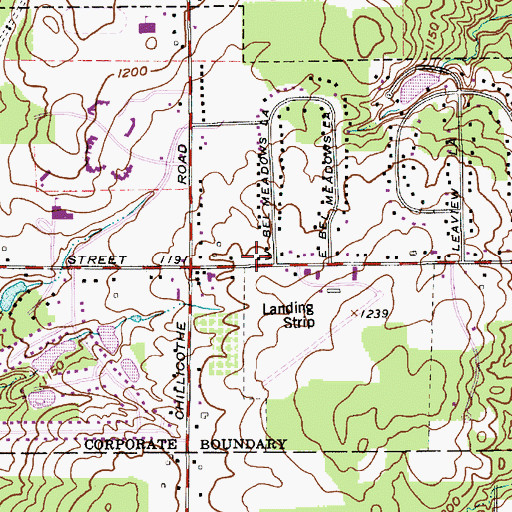 Topographic Map of Village of South Russell, OH
