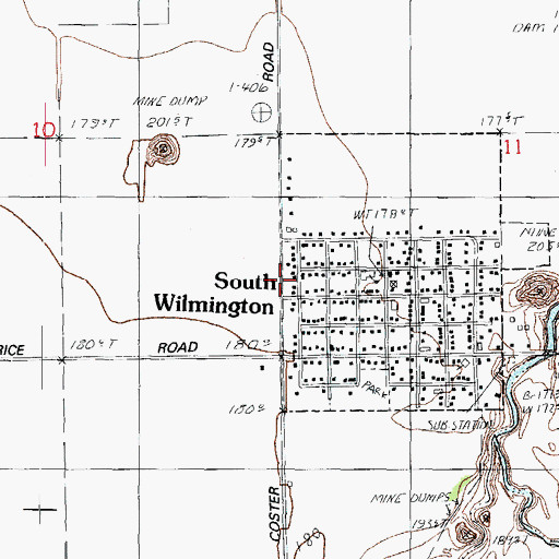 Topographic Map of Village of South Wilmington, IL