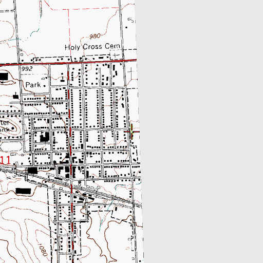 Topographic Map of Village of Stockton, IL