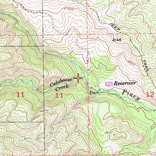 Topographic Map of Calaboose Creek, CA