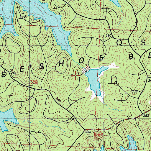 Topographic Map of Village of the Village of Four Seasons, MO