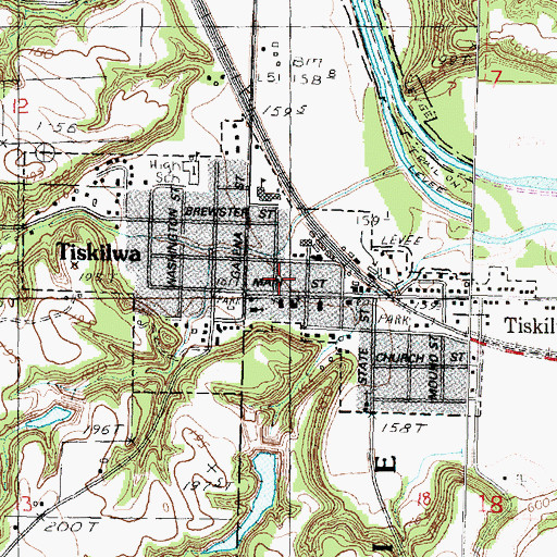 Topographic Map of Village of Tiskilwa, IL