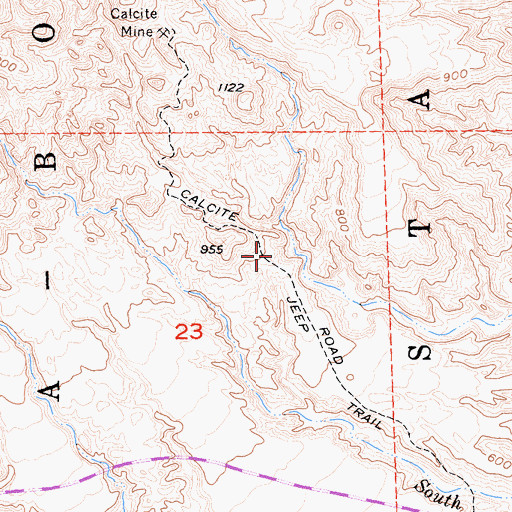 Topographic Map of Calcite Road, CA