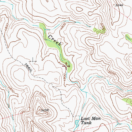 Topographic Map of San Carlos Reservation, AZ