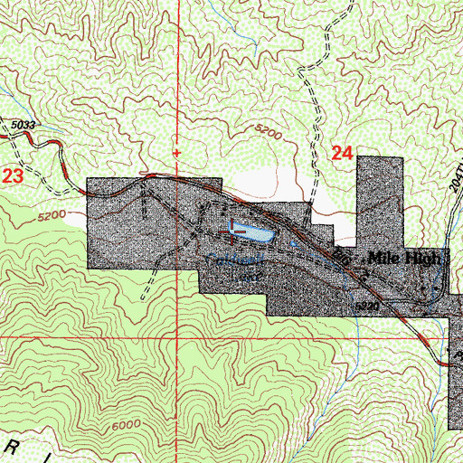 Topographic Map of Caldwell Lake, CA