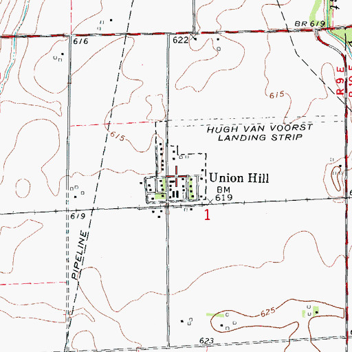 Topographic Map of Village of Union Hill, IL