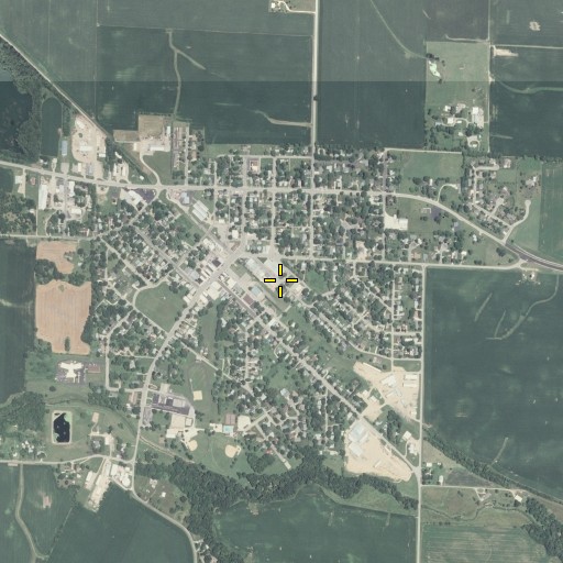Aerial/Satellite Image of Village of Walnut, IL