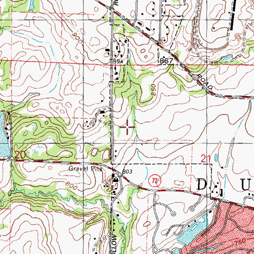 Topographic Map of Village of West Dundee, IL