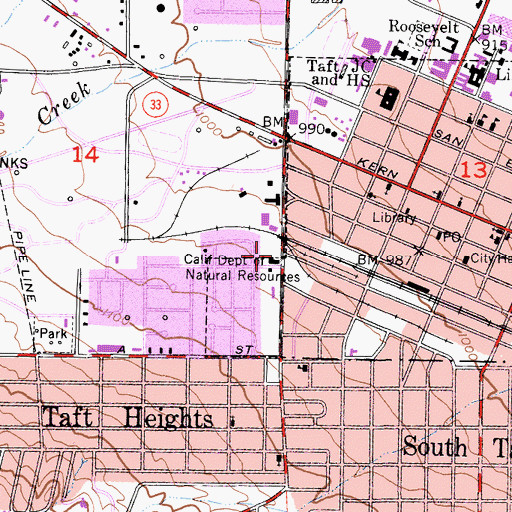 Topographic Map of California Department of Natural Resources, CA