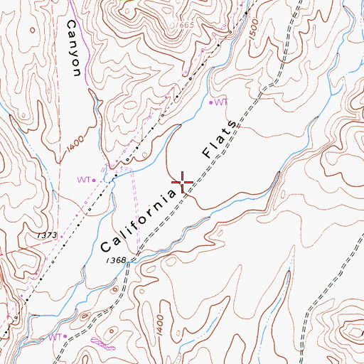 Topographic Map of California Flats, CA
