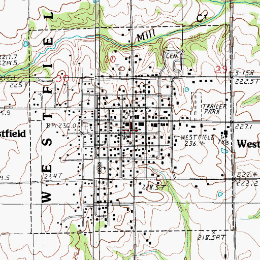 Topographic Map of Village of Westfield, IL