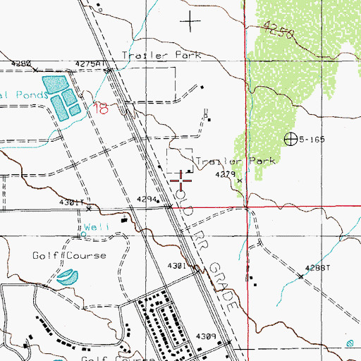 Topographic Map of Chiricahua Indian Reservation (historical), AZ