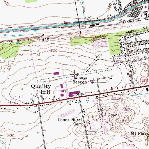 Topographic Map of Canastota Airport (historical), NY