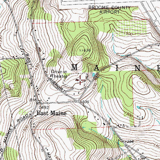 Topographic Map of Airport Drive-In Theater (historical), NY