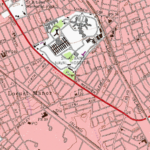Topographic Map of Nautilus Playground, NY