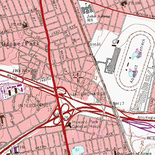 Topographic Map of Centreville Playground, NY