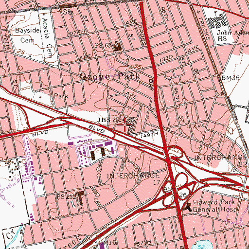 Topographic Map of Rocket Park, NY