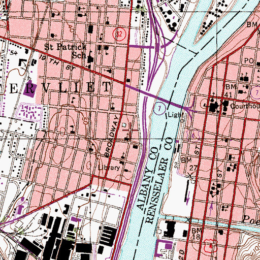 Topographic Map of Veteran's Memorial Park, NY