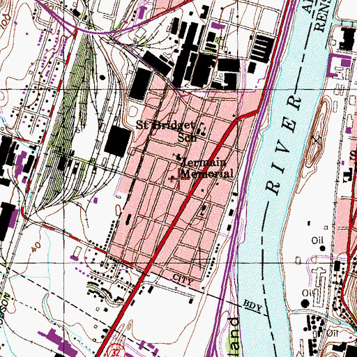 Topographic Map of First Wesleyan Methodist Church, NY