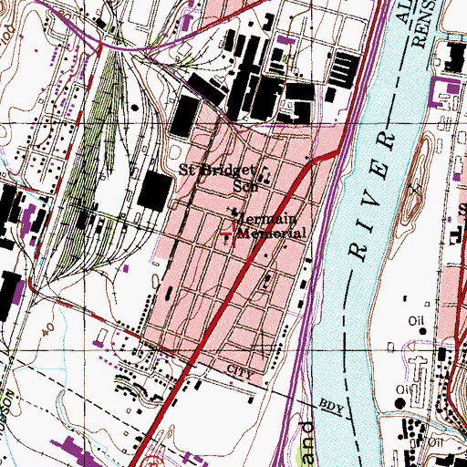 Topographic Map of Saint Gabriels Chapel, NY