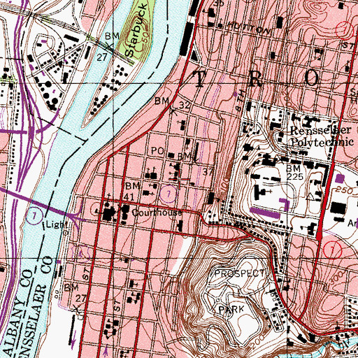 Topographic Map of Christ United Methodist Church, NY