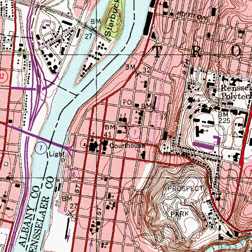 Topographic Map of Saint Anthony's Roman Catholic Church, NY