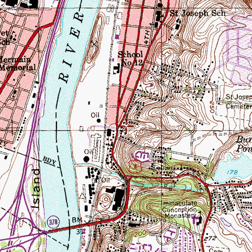 Topographic Map of Saint Luke's Episcopal Church, NY
