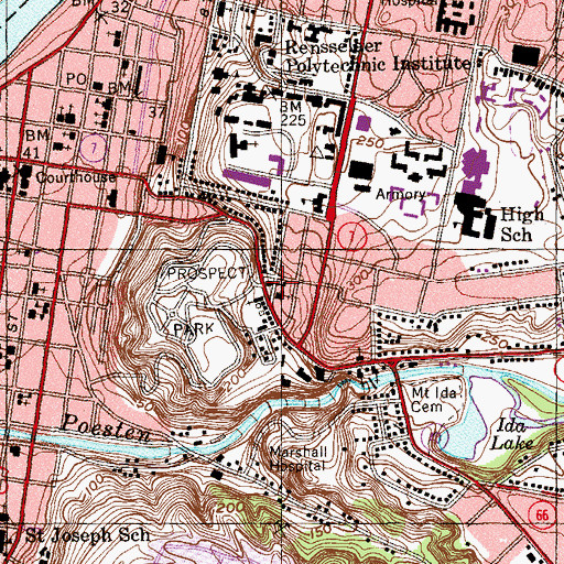 Topographic Map of Saint Francis De Sales Academy, NY
