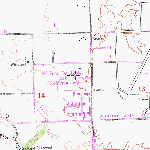 Topographic Map of California State School for Boys, CA