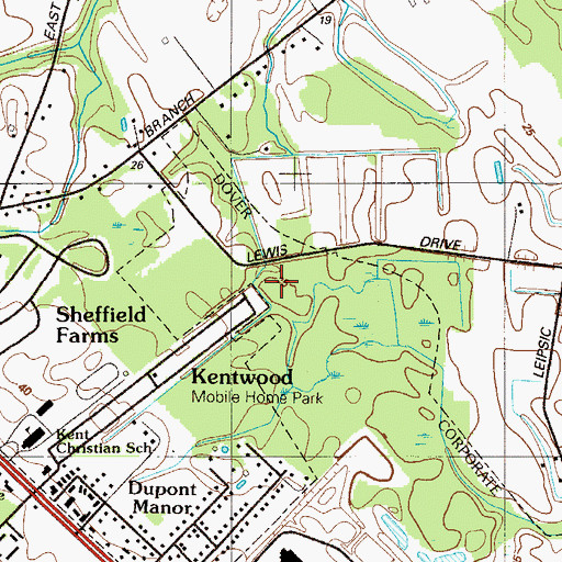 Topographic Map of Interchange 104, DE