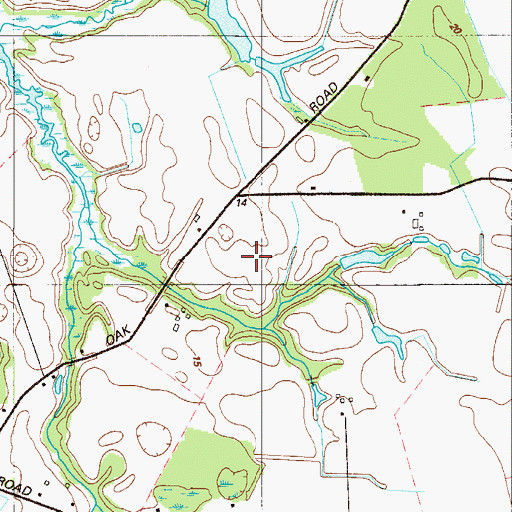 Topographic Map of Ravenwood, DE