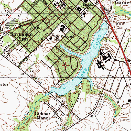 Topographic Map of West Shore, DE