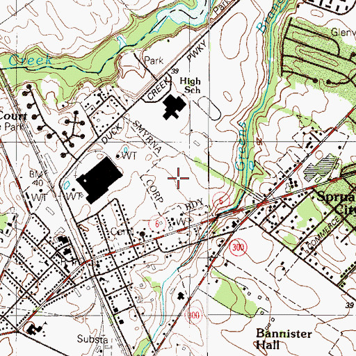 Topographic Map of Johnson Farm, DE