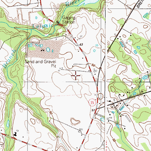 Topographic Map of Bechers Brook, DE