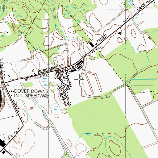 Topographic Map of Persimmon Park Place, DE