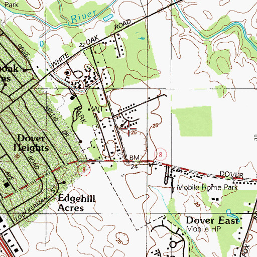 Topographic Map of Independence Village, DE