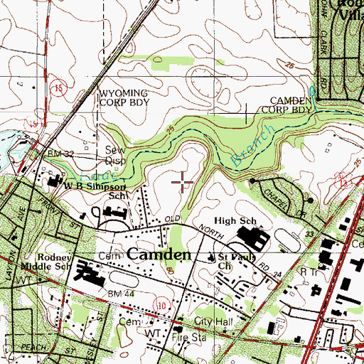 Topographic Map of Pharsalia, DE
