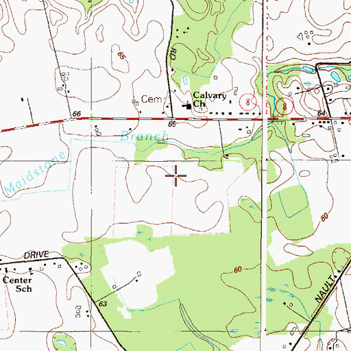 Topographic Map of Hidden Acres, DE
