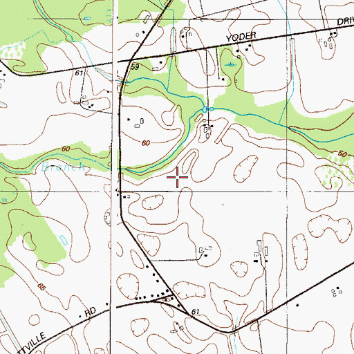 Topographic Map of Meadow Ridge, DE