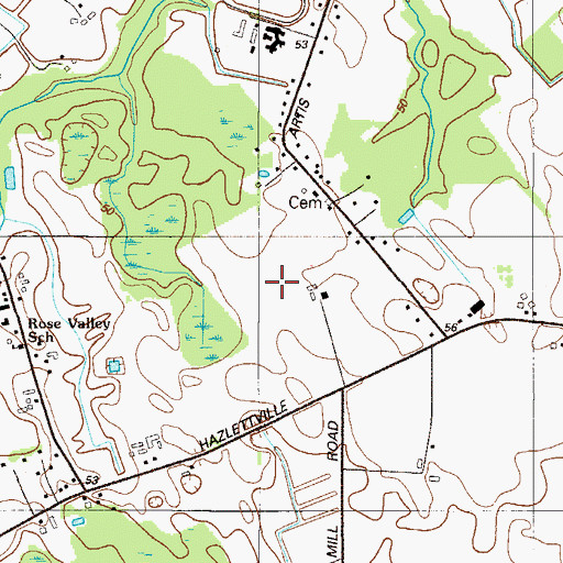 Topographic Map of Quails Nest, DE