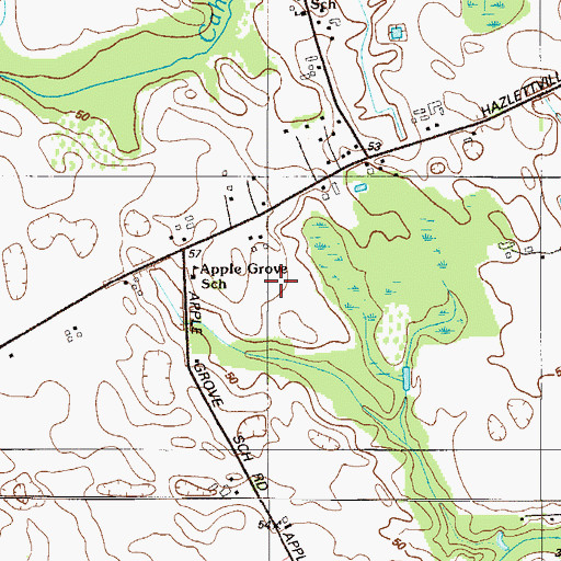 Topographic Map of Cardinal Hills, DE