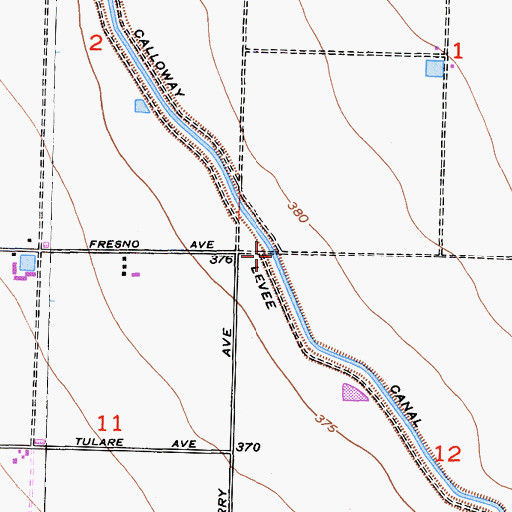 Topographic Map of Calloway Canal, CA